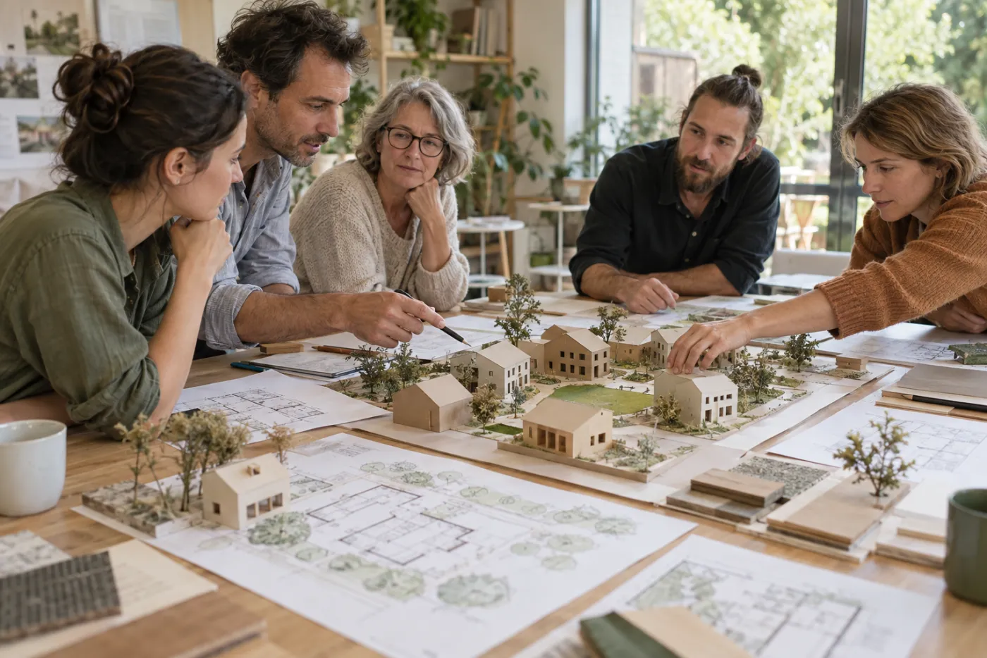 Atelier collectif de conception autour de maquettes de logements